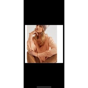 Free People (We the Free) sun blush Bella Hemp shirt Sz small